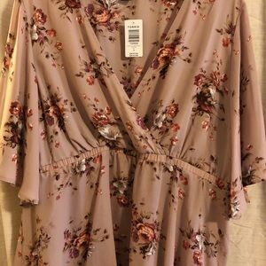 Airy Torrid Plunge Blouse NWT